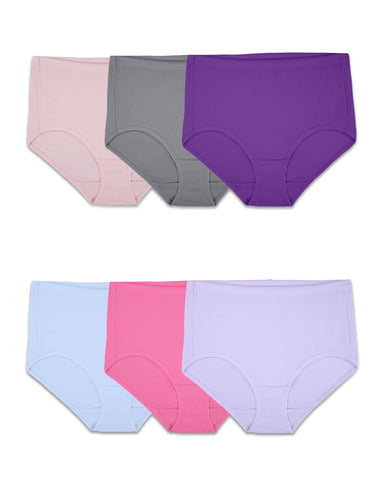 Fruit Of The Loom Womens Breathable Cotton-Mesh Brief Panty 6 Pack, 5, Assorted
