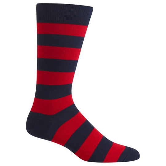 Hot Sox Mens College Rugby Stripe Socks