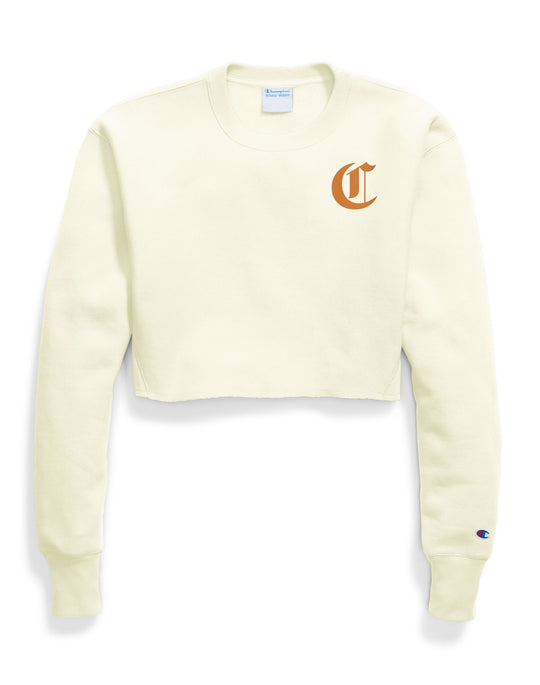 Champion Life Womens Reverse Weave Cropped Cut Off Crew-Mens Fit