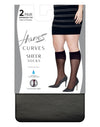 Hanes Womens Curves Sheer Socks 2-Pack