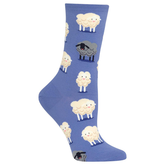 Hot Sox Womens Black Sheep Crew Socks