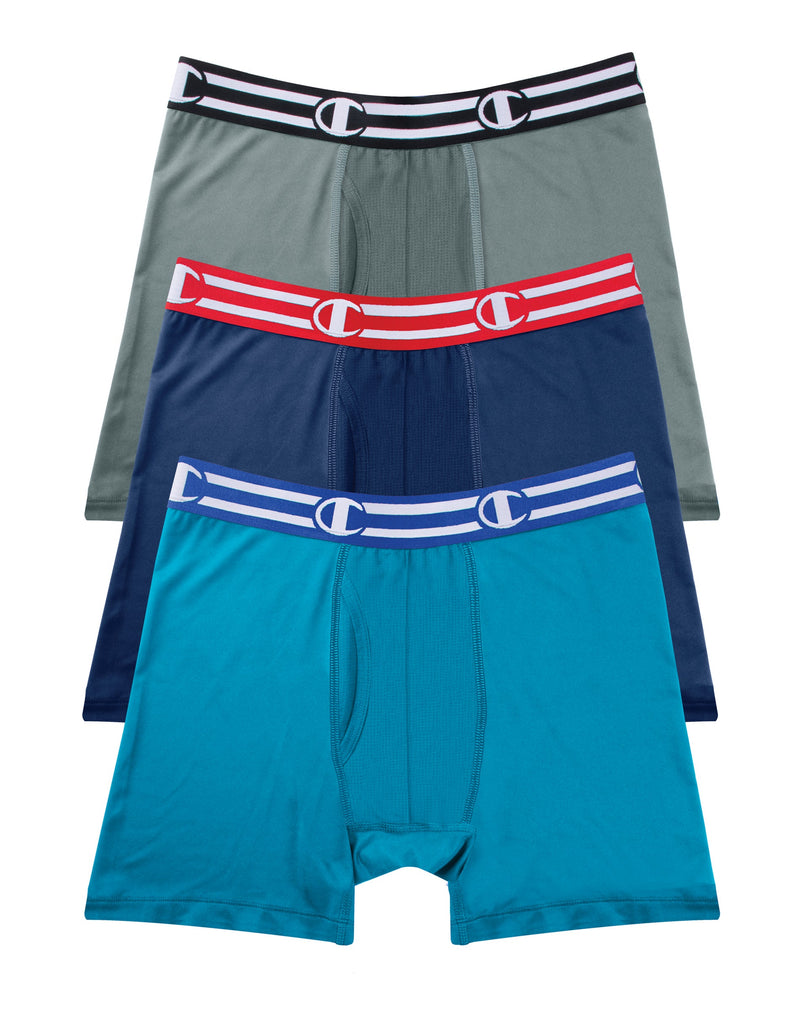 Champion Mens Tech Performance Boxer Briefs 3-Pack, L