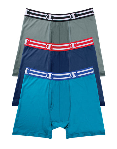 Champion Mens Tech Performance Boxer Briefs 3-Pack, L