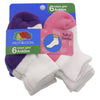 Fruit Of the Loom Girls Core Infant-Toddler 6 Pack Ankle Socks