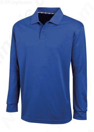 Champion Men's Ultimate Double Dry Long Sleeve Polo