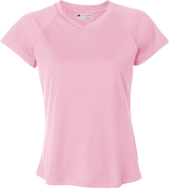 Champion Women's Essential Double Dry V-Neck Tee