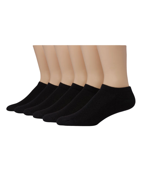 Hanes Ultimate Mens X-Temp FreshIQ No Show Socks 6-Pack