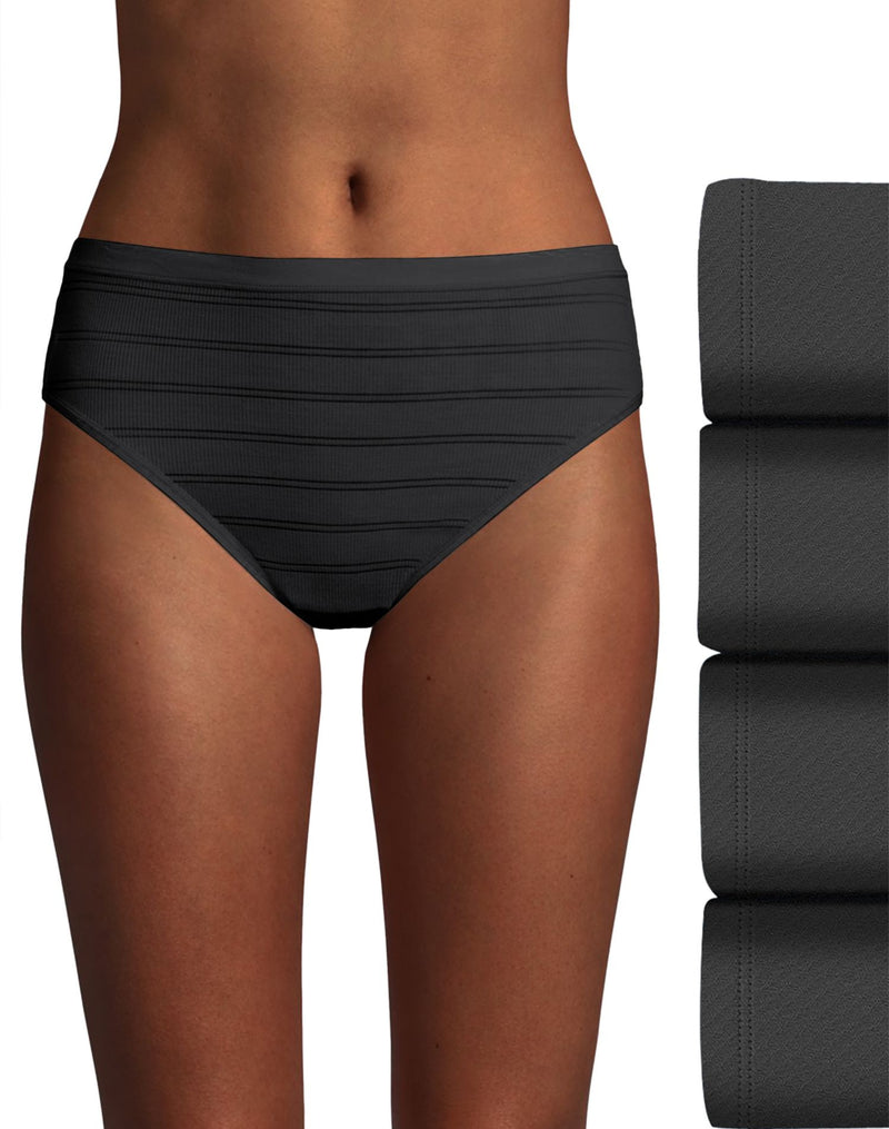 Hanes Womens Ultimate Comfort Flex Fit Hi-Cut 4-Pack