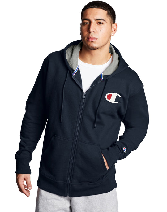 Champion Mens Powerblend Fleece Zip Hoodie