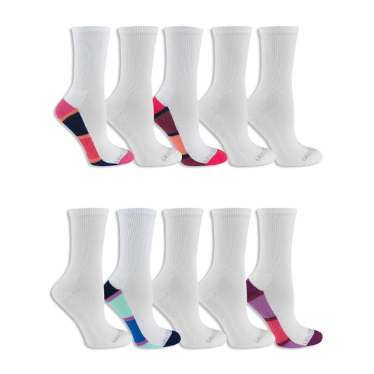 Fruit of the Loom Womens Everyday Soft Crew Socks 10 Pair