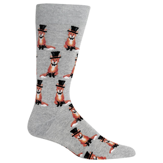 Hot Sox Mens Foxy Groom Crew Socks