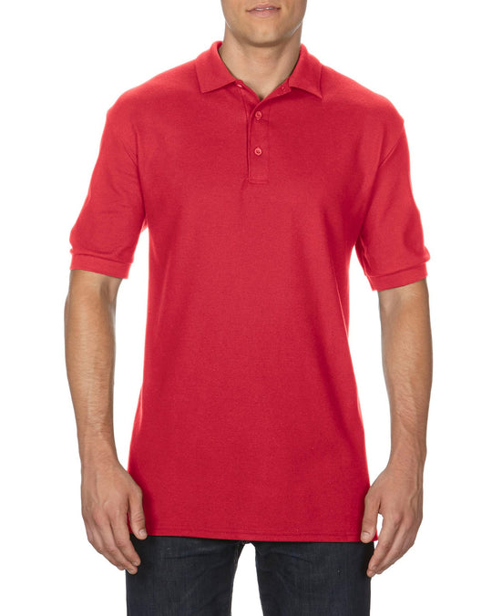 Gildan Mens Premium Cotton Double Piqué Sport Shirt, XL, Red