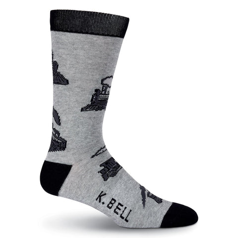 K. Bell Mens Train Crew Socks