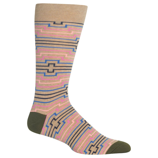 Hot Sox Mens Optical Stripe Crew Socks