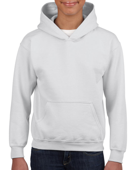 Gildan Youth Heavy Blend Hooded Sweatshirt, XS, Heather Sport Dark Navy