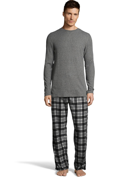 Hanes X-Temp Men`s Microfleece Sleep Set