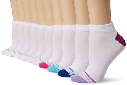 Fruit of the Loom Womens 10 Pair No Show Socks
