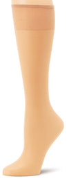 Hanes Womens Silk Reflections Knee Highs Sheer Toe 6-Pack