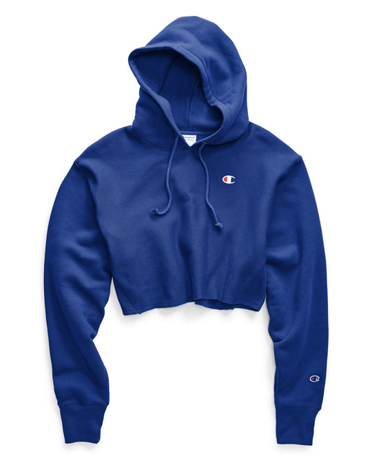 Champion Life Womens Reverse Weave Cropped Cut Off Pullover Hoodie