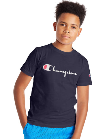 Champion Life Kids Heritage Tee, YS, Navy