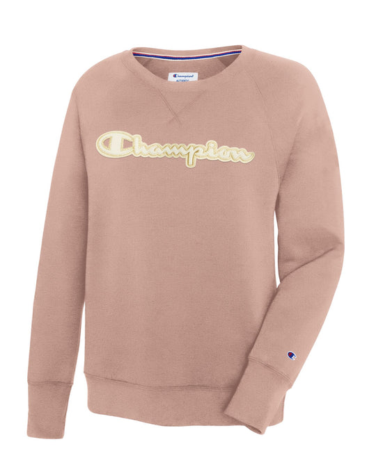 Champion Womens Powerblend Fleece Boyfriend Crew