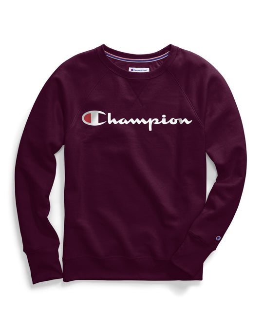 Champion Womens Plus Powerblend Fleece Boyfriend Crew