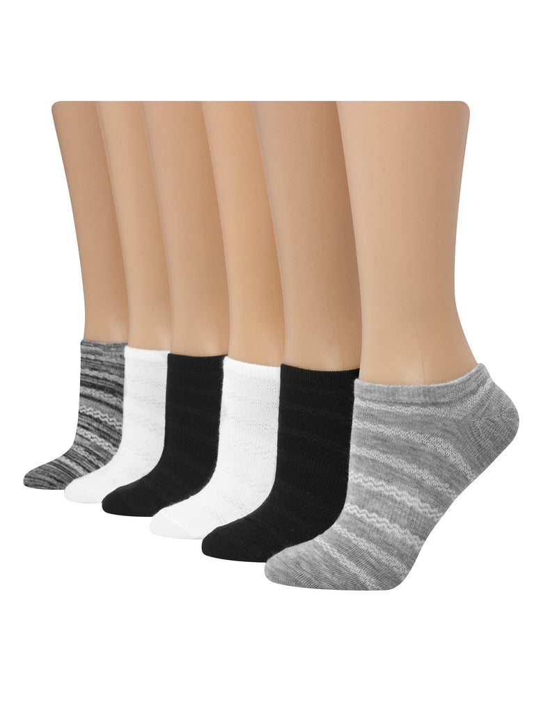 Hanes Women's Breathable Lightweight Super No Show Socks, 6-Pack