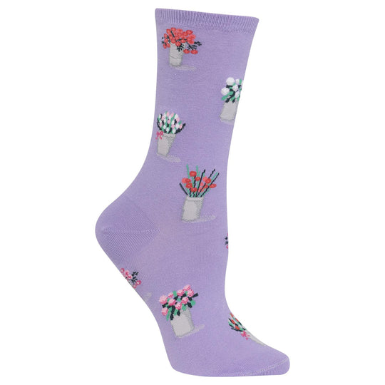 Hot Sox Womens Bouquets Crew Socks
