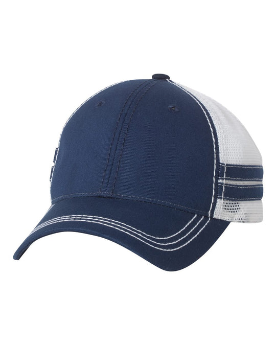 Sportsman Striped Trucker Cap, One Size, Royal/White