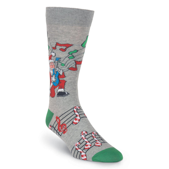 K. Bell Mens Rockin Santa Crew Socks