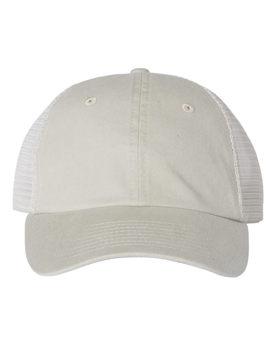 Sportsman Pigment-Dyed Trucker Cap, Adjustable, Texas Orange/Stone