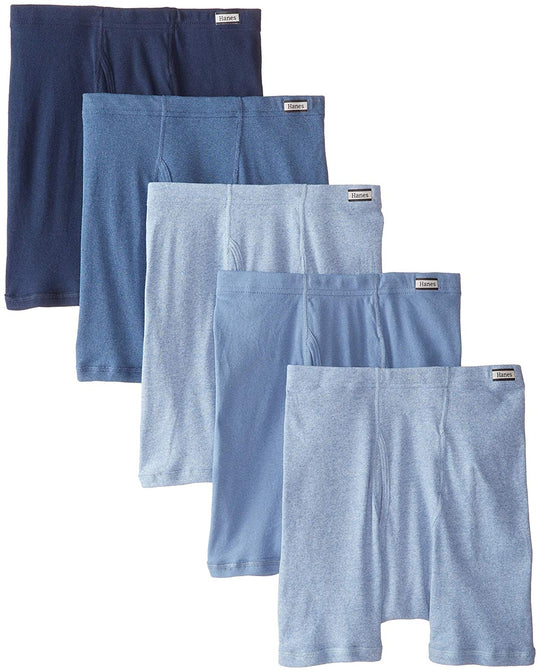 Hanes Men's TAGLESS Boxer Briefs with ComfortSoft Waistband 5-Pack