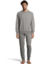 Hanes Mens 1901 Heritage Raglan Crew Top and Jogger Pant Lounge Set