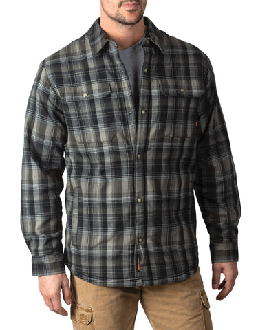 Walls Mens Lone Oak Sherpa-Lined Stretch Flannel Jac-Shirt