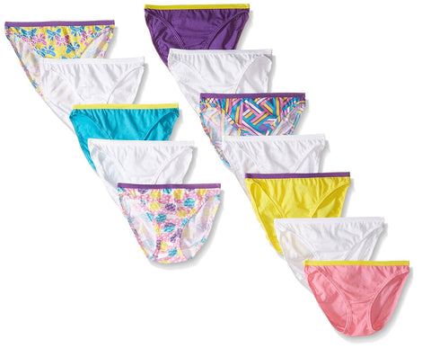 Fruit Of The Loom Girls 14 Pack Assorted Cotton Bikini