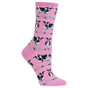 Hot Sox Womens Cows Crew Socks