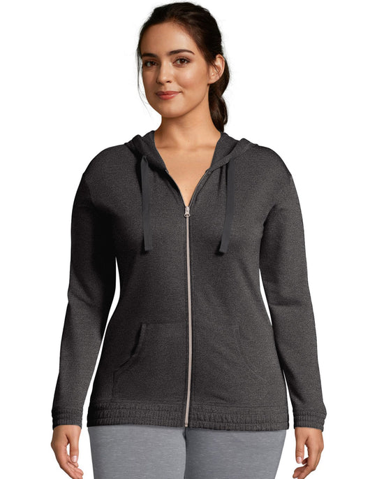 Hanes Womens French Terry Full Zip Hoodie
