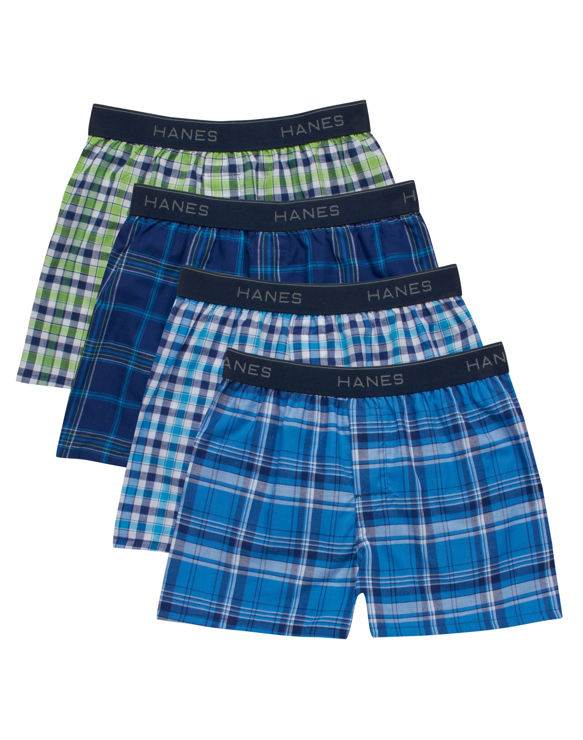 BU835Y - Hanes Ultimate® Boys' Woven Boxer Brief With ComfortSoft®  Waistband 4-Pack