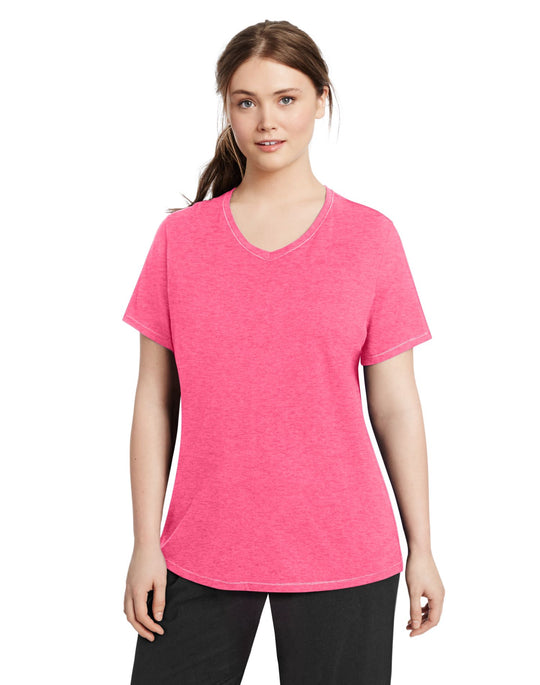 Champion Women`s Vapor Plus Jersey V-Neck Tee
