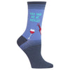 Hot Sox Womens You Had Me At Merlot Crew Socks