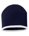 Sportsman 8 Bottom-Striped Knit Beanie , One Size, Royal/White