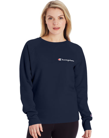 Champion Womens Powerblend Fleece Boyfriend Crew
