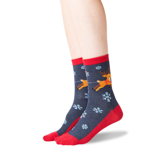 Hot Sox Womens Sleigh What Crew Socks