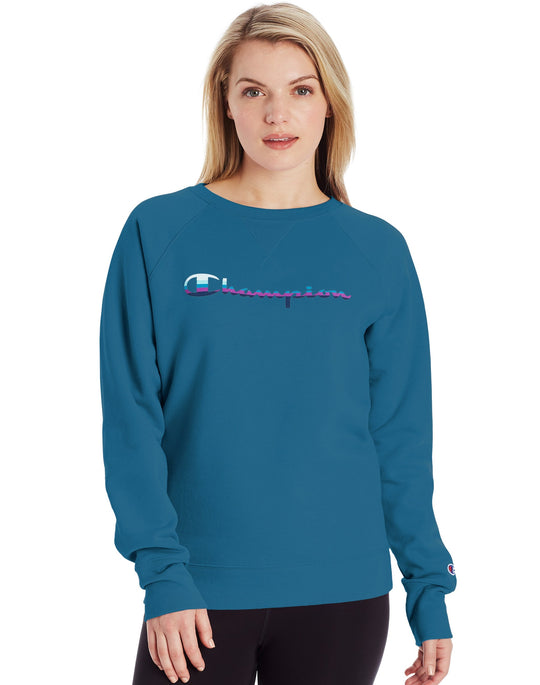 Champion Womens Powerblend Fleece Boyfriend Crew