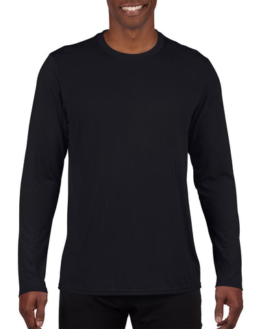 Gildan Mens Performance Long Sleeve T-Shirt, XL, Navy