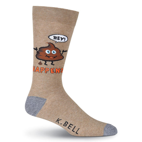 K. Bell Mens It Happens Crew Socks