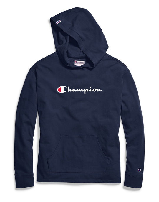 Champion Womens Heavyweight Jersey Pullover Hoodie