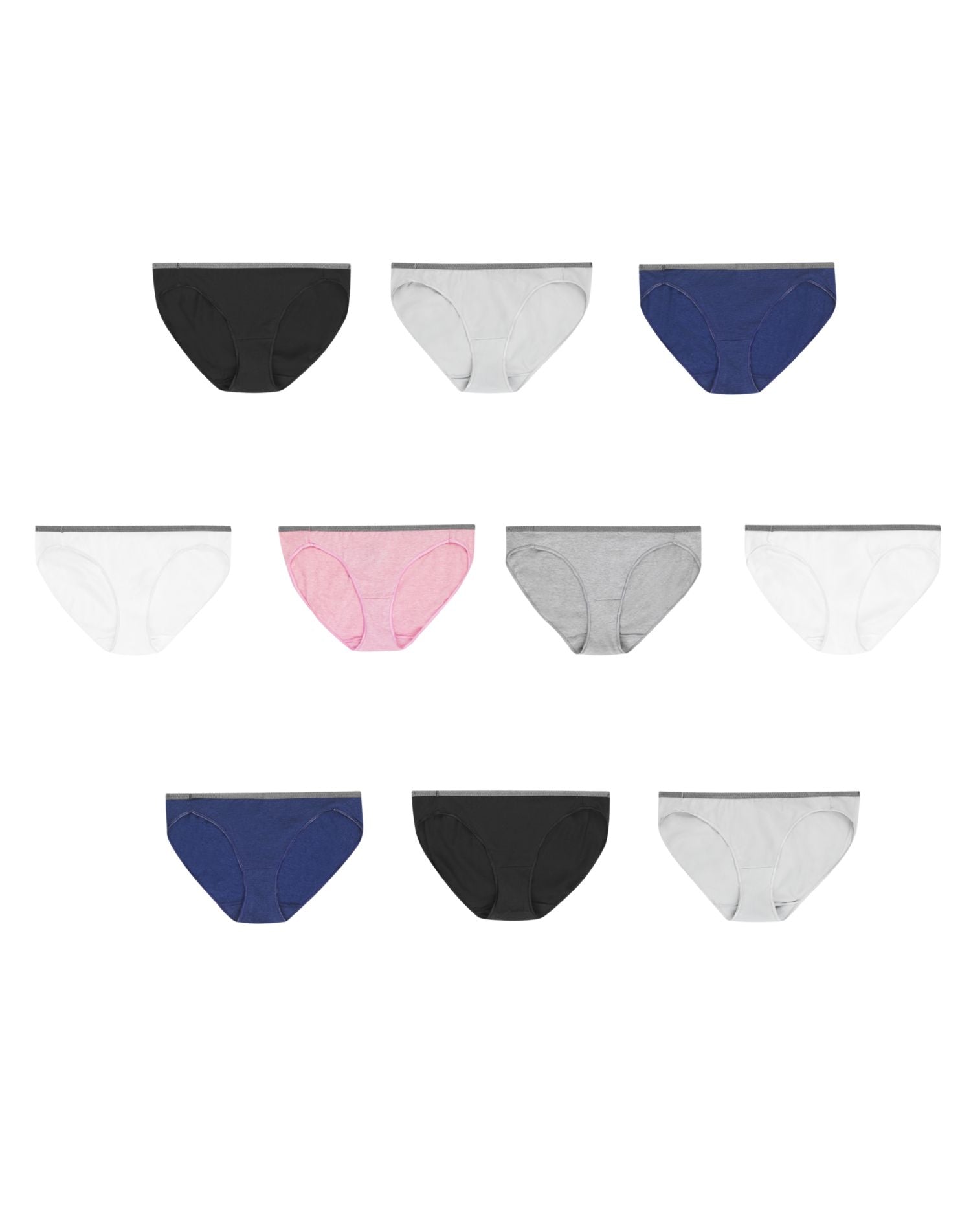 Hanes Womens Cotton Stretch Brief Underwear, 10-Pack Assorted 6