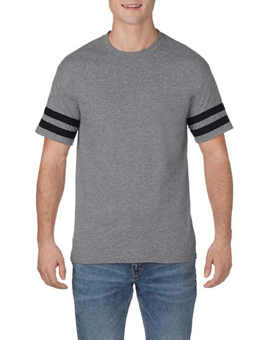 Gildan Mens Heavy Cotton Victory T-Shirt, XS, Graphite Heather/Black