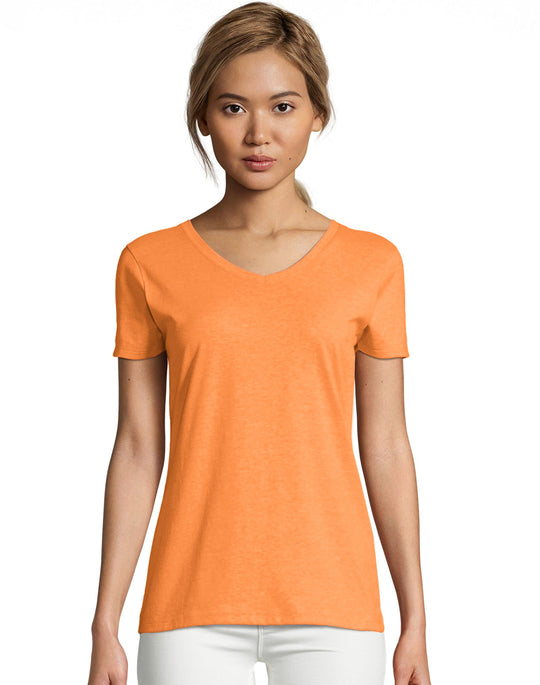 Hanes Womens X-Temp V-Neck T-Shirt